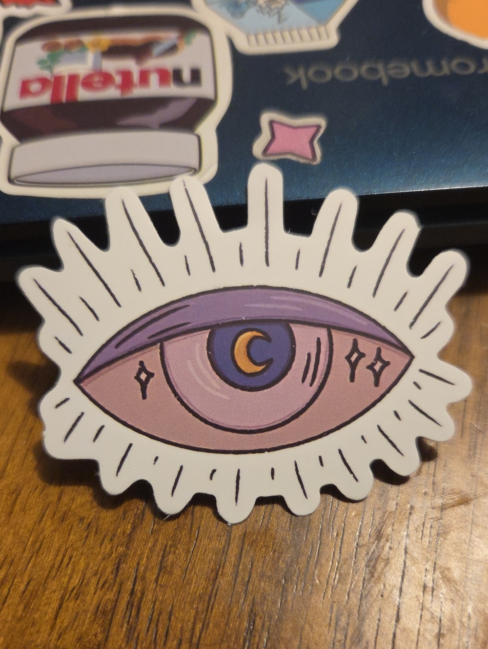 Purple and Pink Mystic Eye Decorative Vinyl Sticker - Home Art